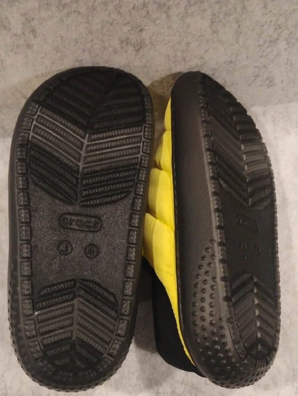 Yellow Kids Puffer Slip-On Shoes